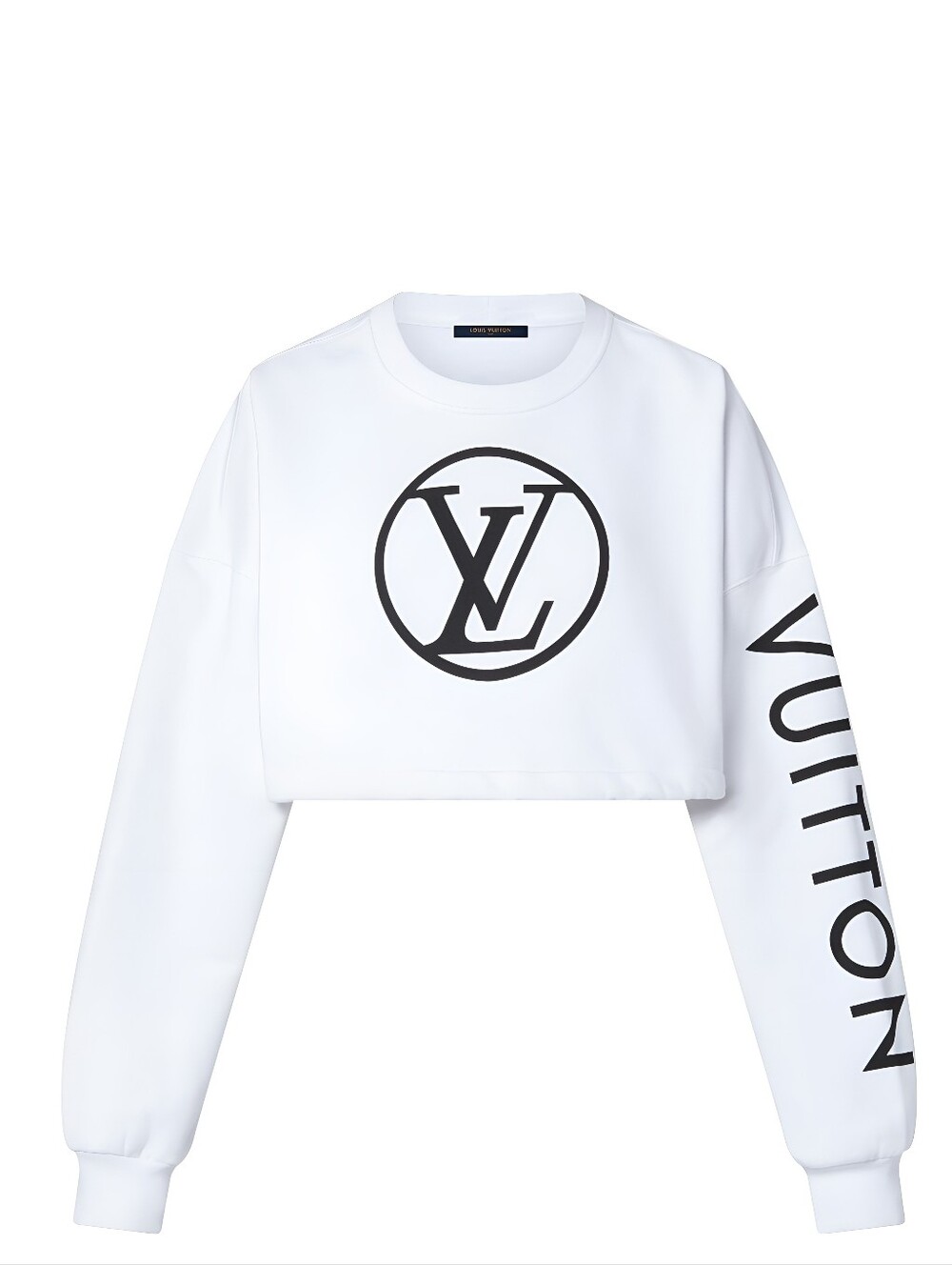 Louis Vuitton Macro Signature Cropped Sweatshirt Size M